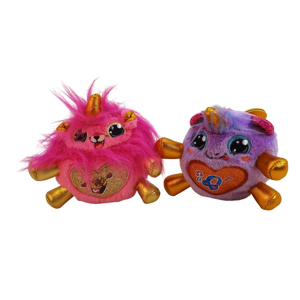 Zuru Rainbocorns 2 Pack Cute Fluffy Unicorn Stuffed Animals Plush Pink Purple
